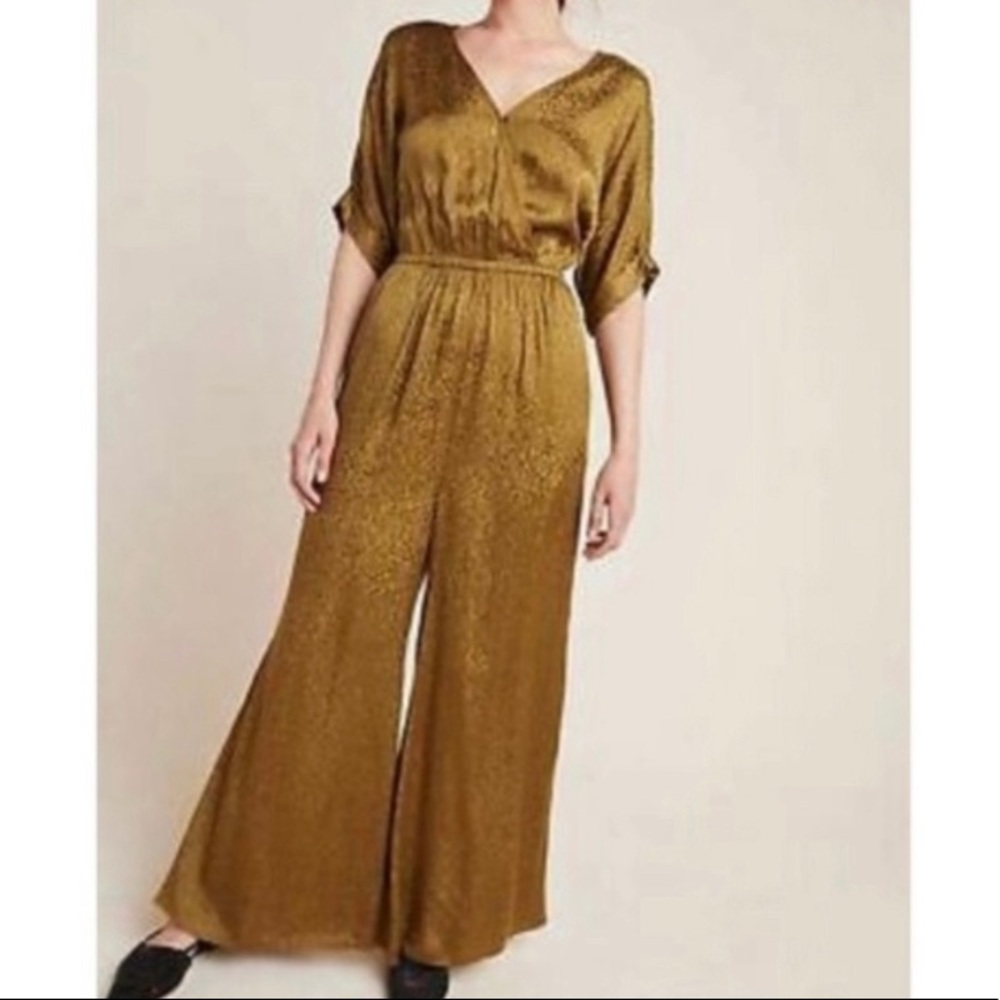 💛Maeve by Anthropologie Olive Green Jumpsuit